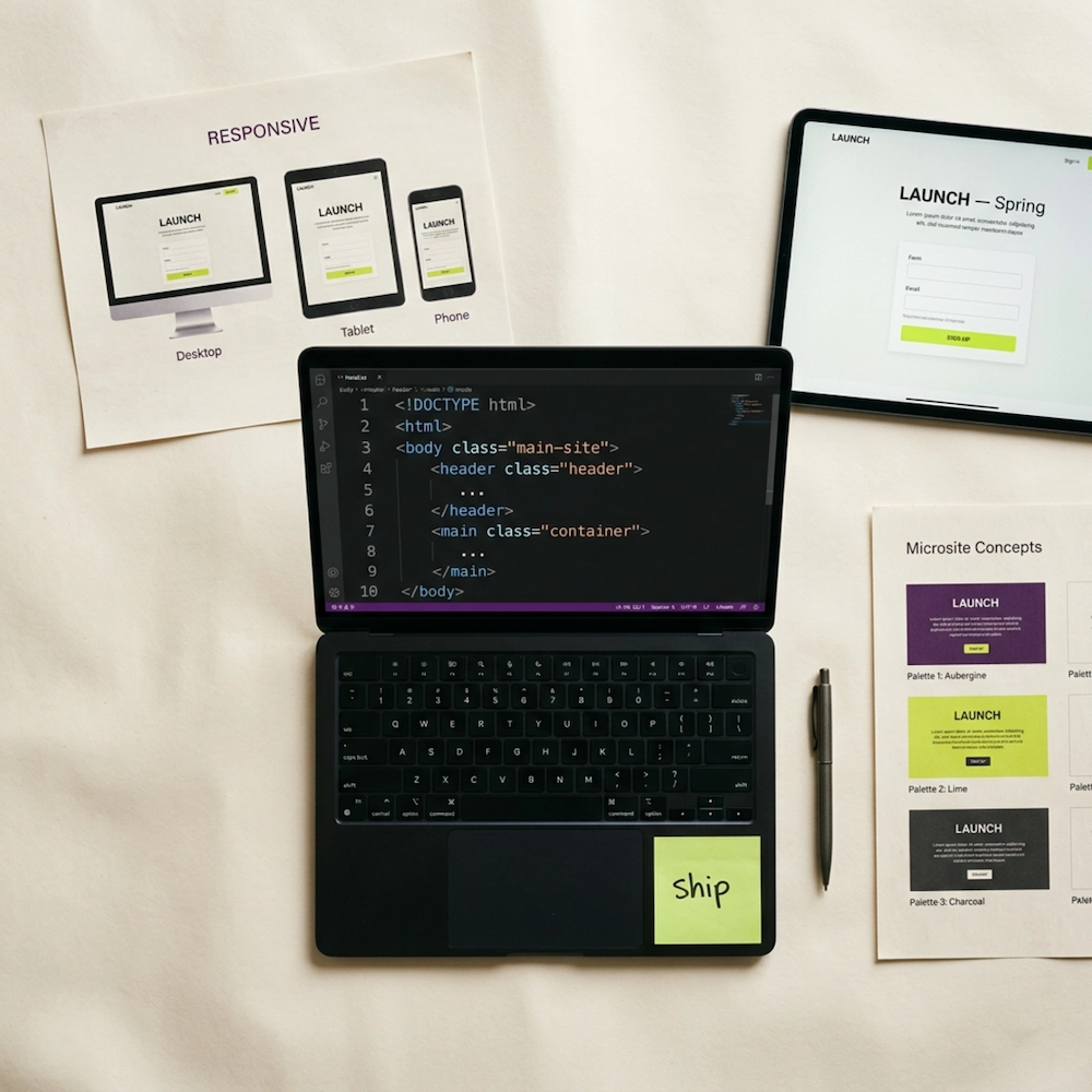 Web development and coding